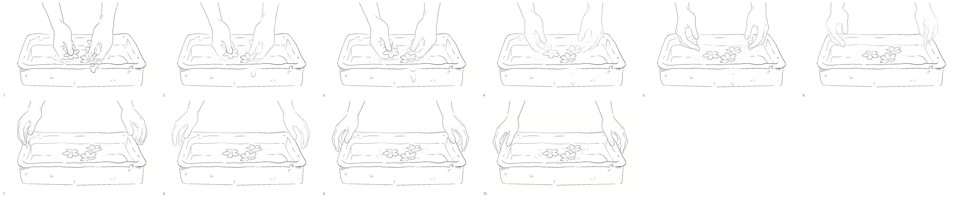 Figure. The sequence act: one window, filled. The drawings the adapter produces between the window's first drawing and its own natural end, held on twos.
