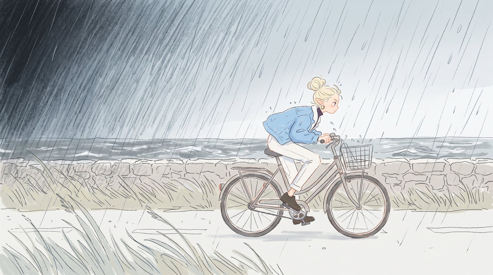 03b Bike in the downpour: the still